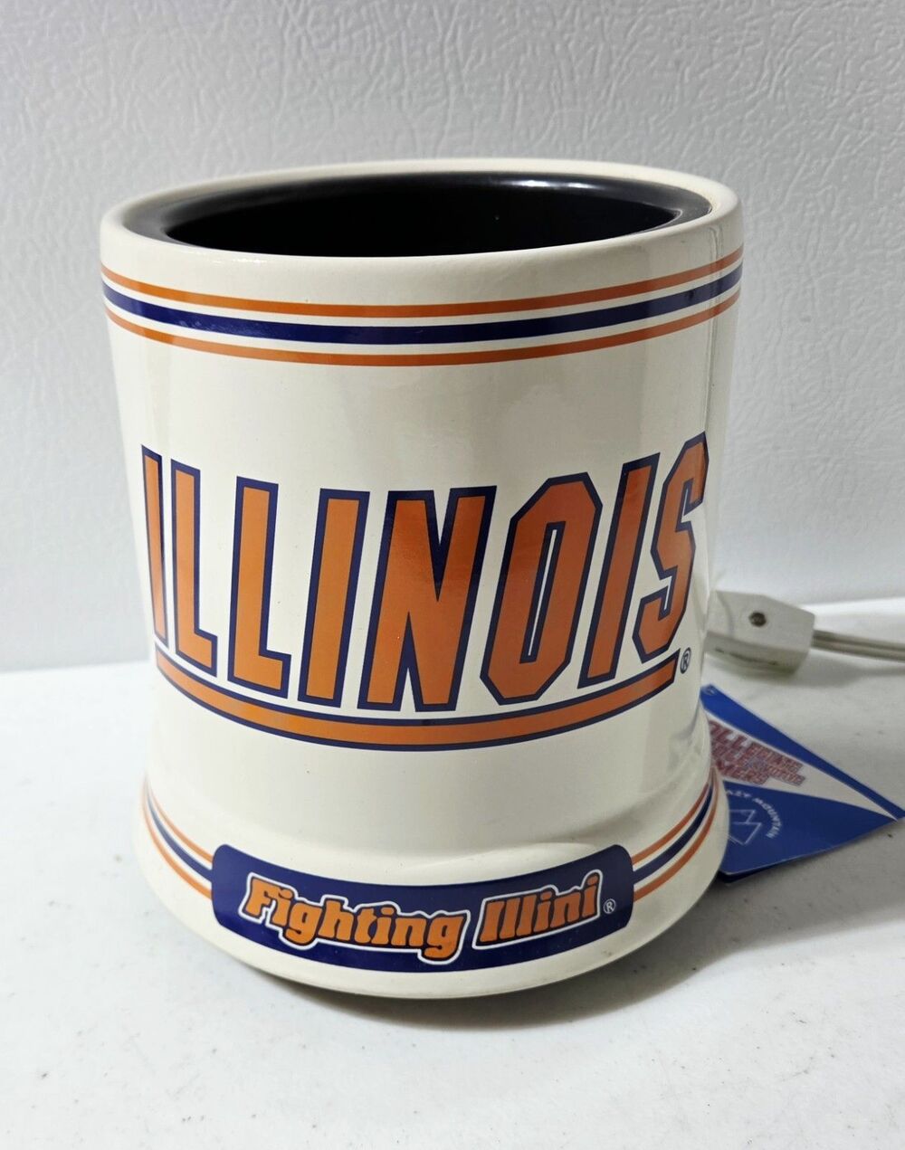 Fighting Illini University of Illinois Candle Warmer NWT 6.5" H X 5" D